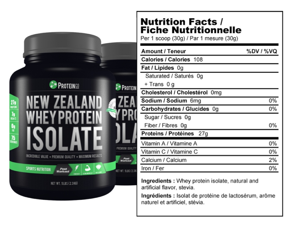 29.95 for a 2 lb Tub of ProteinCo New Zealand Whey Protein Isolate