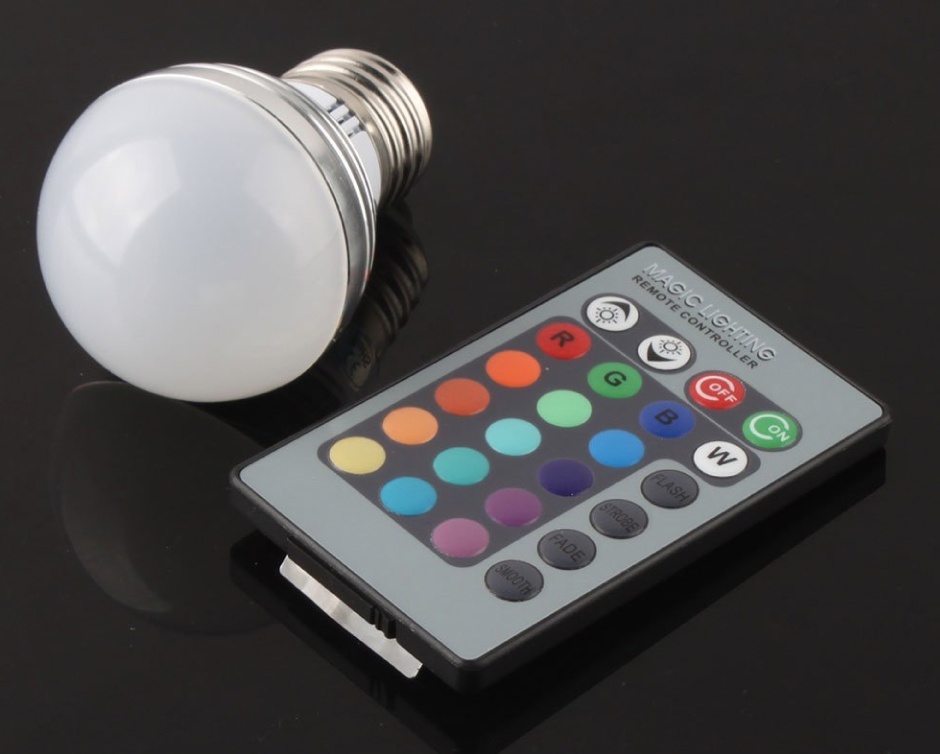 10 for an E27 Remote Control Operated Colour Changing LED Bulbs Buytopia