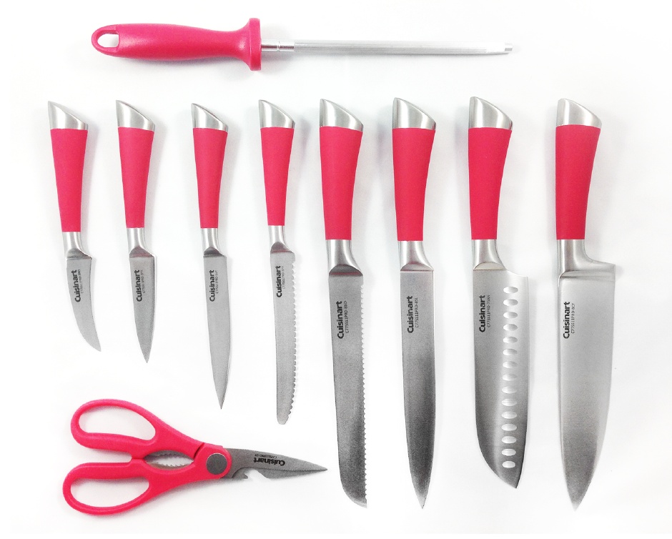 49 for Cuisinart 11Piece Red Fiesta Knife Set with Wooden Block