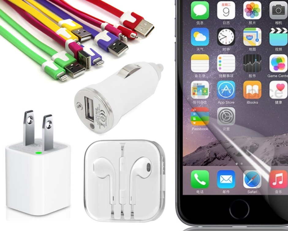 0 for an iPhone 5/6 Bundle including Earbuds, Screen Protector, USB