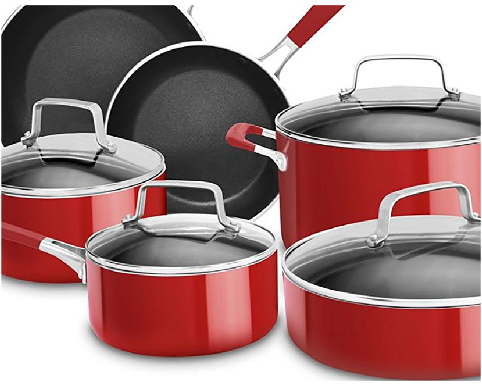 139 for a KitchenAid Cookware Aluminum Nonstick 10 Piece Set Buytopia